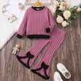 thumbnail image 2 of TOWED22 Toddler Girl Clothes Printed Sweatshirt Pants 2Pcs Fall Outfits for Little Girls Clothing Set,Hot Pink,4-5 Y, 2 of 8