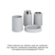 thumbnail image 4 of Wosthever Taza de cepillo de con boquilla galvanizada para almacenamiento de artículos de tocador de baño suministros de almacenamiento Juegos de accesorios de baño gris ZT-T223-4, 4 of 6