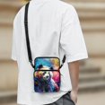 thumbnail image 3 of Eheartsgir Watercolor Panda Print Crossbody Bags, 2 Layer Zipper Polyester Shoulder Pouch for Travel and Hiking, Messenger Bag, 3 of 7
