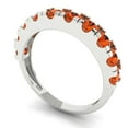 thumbnail image 2 of 1 ct Brilliant Round Cut Simulated Red Diamond 14k White Gold Stackable Band SZ 10, 2 of 6