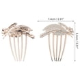 thumbnail image 2 of 1 Pc Women Durable Lupine Hair Insert Comb for Straight Thick Wavy Hair White Alloy Rhinestone, 2 of 3