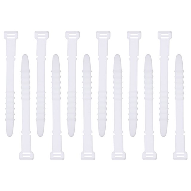Juego de 12 herramientas para soporte de auriculares con cable, soporte para cables de datos, enrolladores de cables, juego de bridas de gel de sílice blanco