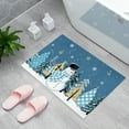 thumbnail image 3 of Christmas Snowman Front Door Mats,Xmas Tree Blue Doormat Water Absorbent Floor Mat,Winter Snowflake Bath Rug,Non Slip Entrance Rugs for Kitchen Bedroom Living Room 20x31in, 3 of 4