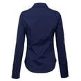 thumbnail image 3 of KOGMO Womens Long Sleeve Button Down Shirts Office Work Blouse with Pocket (S-3X), 3 of 7