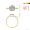 thumbnail image 4 of ANGARA Natural 0.14 Ct. Diamond Halo Ring in 14K Yellow Gold for Women (Ring Size: 3.5), 4 of 9