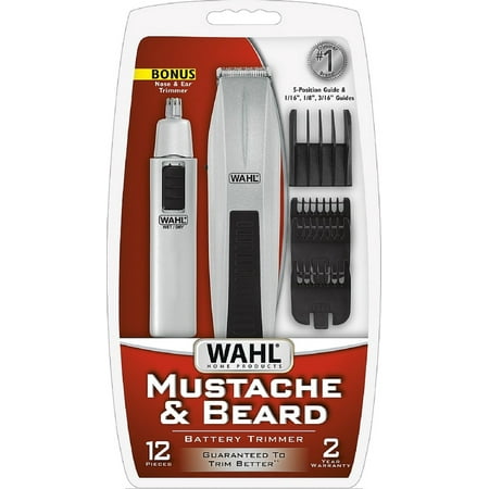 Wahl Mustache & Beard Battery Trimmer Kit with Bonus Nose Trimmer 1 ea