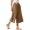 #516-Khaki, variant on Women's Casual Cotton Culottes Solid Color High Waist Drawstring Wide Leg Capris with Pockets and Lace Trim for Daily Wear Gift