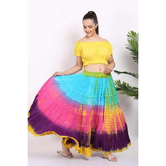 Wevez Women's American 25 Yard Cotton Skirt, One Size, (FR)