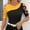 Yellow, variant on Rvkxad Cute Summer Tops for Women Short Sleeve Cut Out Cold Shoulder Shirts Crew Neck Basic Dressy T-shirt Sexy Hollow Out Blouses Tunic Tops Women's Gifts Black XL