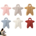 thumbnail image 2 of larppty Baby Starfish Onesie, Cute Thick Fleece Wearable Soft Newborn Baby Infant Warm Swaddle Wrap Sleeping Sack, 2 of 7