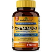 Sandhu Herbals Ashwagandha with Zinc Capsules 120 Ct