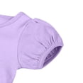 thumbnail image 7 of Zanarzt T Shirts for Girls Ruffle Puff Sleeve T Shirts Summer Short Sleeve Casual Cute Crewneck Tops Tees 5-6 Years,Purple, 7 of 7