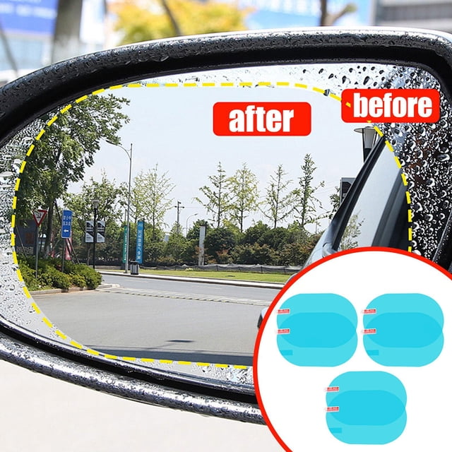 6 películas impermeables para espejo retrovisor de coche, película de para espejo retrovisor de coche, película para motocicletas