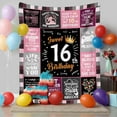 thumbnail image 2 of LHSHID Sweet 16th Birthday Gifts for Girls 16 Year Old Blanket for Girls Sweet Sixteen Gift Ideas Ideas for Girl 16th Birthday Decorations Blanket 30"x40", 2 of 6