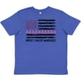 thumbnail image 3 of Inktastic Breast Cancer Awareness Pink Ribbons and Flag Youth T-Shirt, 3 of 5