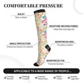 thumbnail image 3 of Lsque Retro Colorful Butterfly Pattern Sport Compression Socks for Men & Women 15-20 mmHg Knee High Nurse Pregnant Running Medical and Travel Athletic, 3 of 6