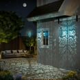 thumbnail image 5 of 2 Pack Hanging Solar Lights Outdoor Garden Decorative Solar Lantern Waterproof Metal Moroccan Outdoor Decorations for Patio Pathway Yard Porch Backyard Garden Decor (Black, 2 Pack), 5 of 7