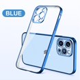 thumbnail image 1 of Funda de silicona suave transparente con marco chapado de lujo para iPhone 14 Plus 13 12 11 Pro Max Mini X XS XR SE 2022 8 7 funda transparente de TPU Tan Jianjun unisex, 1 of 2