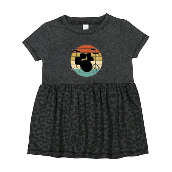 Inktastic Drum Set Retro Drummer Sunset Girls Baby Dress