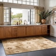 thumbnail image 5 of Toyoso 3'x5' Modern Earthy Area Rug, Mocha Brown and Champagne Silicone Rug, Large Graphic Bloom Modern Washable Non-Slip Accent Floor Mat for Threshold and Office Art Decor Rug, 5 of 9