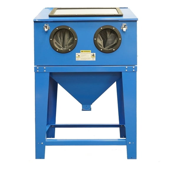 90-Gallon Professional Sandblasting Cabinet with Dust Collection – Heavy-Duty Abrasive Blaster for Rust, Paint & Grime Removal | Includes Blasting Gun Kit, LED Light & Glass Viewing Window