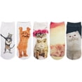 thumbnail image 2 of Wrapables® 3D Novelty Funny Ankle Socks, Crazy Cats, 2 of 3