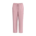 thumbnail image 4 of Mlqidk Pink Scrubs Sets for Women Cool Stretch Nurse Scubs V Neck Top & Jogger Pant with Pockets Scrubs Set Pink L, 4 of 8