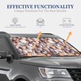 thumbnail image 4 of Vsdgher Sea Shells Print Car Windshield Sun Shade, Reflective Sunshade Window Sunshade Sun Visor Protector Fit for Cars,Trucks,SUVs-Small, 4 of 6