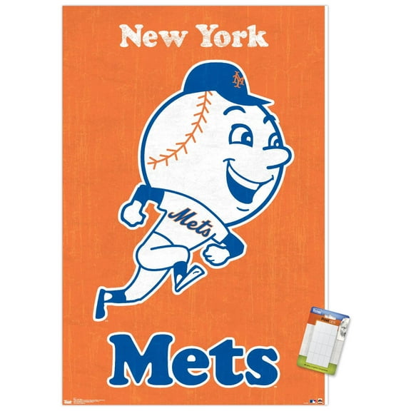 MLB New York Mets - Retro Logo 11 Wall Poster, 14.725" x 22.375"