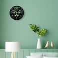 thumbnail image 4 of 16 Inch Wall Clock Battery Operated Silent Clock Decorative for Office, Kitchen, Outdoor, Living Room，Black Cat with Green Eyes Print, 4 of 4
