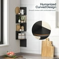 thumbnail image 2 of HOOBRO Corner Shelf, Set of 2 Floating Corner Shelves, 4-Tier Wall-Mounted Corner Bookshelves for Living Room, Bedroom, Bathroom, Home Office Decor, Black BK25BJP201, 2 of 7