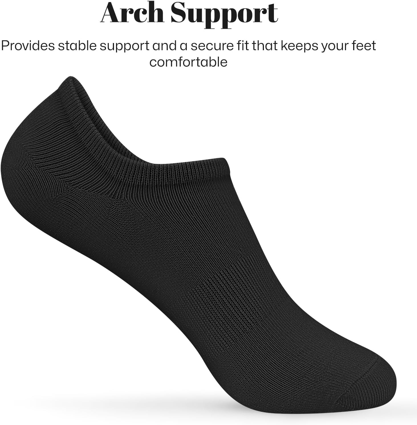 WERNIES No Show Socks Women, 4/8 Pairs Non Slip Low Cut Invisible Ankle Socks, Combed Cotton Breathable Arch Support, for Sneakers Loafers Athletic Shoes