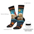 thumbnail image 4 of Fuzoiu Whimsical Sailboat Ocean Art Print Athletic Crew Socks for Men & Women,Casual Crew Socks,Above Ankle Crew Socks for Business, Casual, 4 of 6
