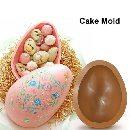 

Kaesi 1 Set Cake Mold Non Stick Easy to Demold Silicone Happy Easter Egg DIY Chocolate Mold Baking Accessories