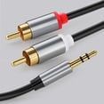 thumbnail image 2 of Premium 18 pulgadas macho a 2RCA macho divisor adaptador enchufe para alta calidad Hágalo usted mismo mismo, 2 of 10