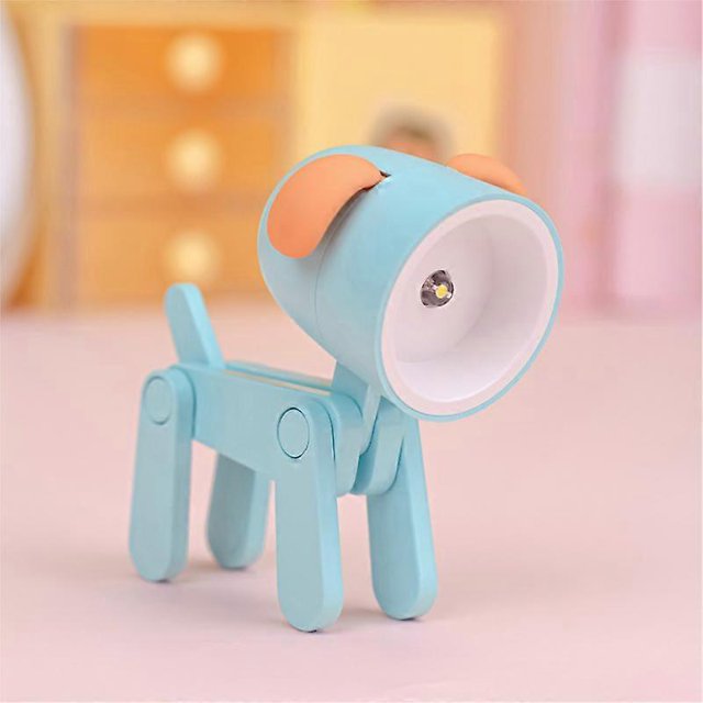Mini luz de noche LED con forma de perro y ciervo de dibujos animados, lámpara de mesa decorativa, lámpara de lectura para estudio, lámpara de mesa con soporte plegable para escritorio, A111
