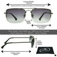 thumbnail image 2 of proSPORT Bifocal Aviator Reader Men Women Reading Sunglass Gradient Smoke Lens, 2 of 4