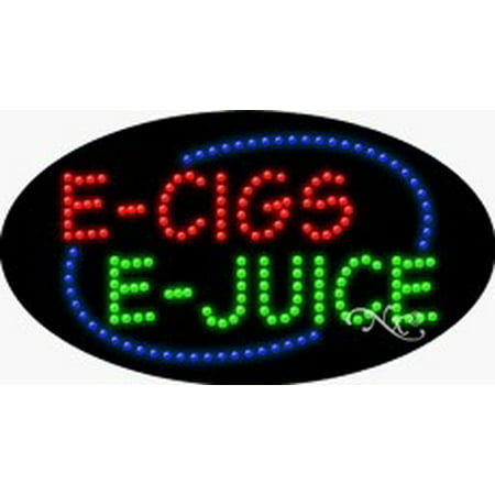 E Cigs E Juice Flashing & Animated LED Sign (High Impact, Energy