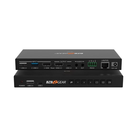 BZBGEAR 3-Port 4K UHD USB/HDMI Camera Video Selector and Mixer