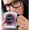 thumbnail image 2 of 3drose, Nobody Is Perfect, 11oz Two-tone Black Mug, 2 of 6