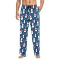 thumbnail image 5 of Men's Pajama Pants Christmas Tree Snowman Cotton Long Sleepwear Lounge Pants S, 5 of 7