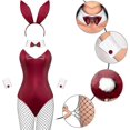 thumbnail image 2 of Disfraz de conejito, lencería y cola para mujer, conjunto de traje de conejo para juego de roles, disfraz de Navidad para Halloween, fiesta de cosplay (extragrande), 2 of 4
