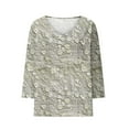 thumbnail image 6 of Heisall Linen Tops for Women Long Sleeve V Neck Cotton Shirts Summer Loose Fit Oversized Floral Boho Blouses Outfits, 6 of 6