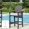 thumbnail image 6 of Sophia & William Patio Outdoor Bar Set HDPE Height Stools & Table Bistro Set Cushioned Wicker Chair Furniture Set, 6 of 9