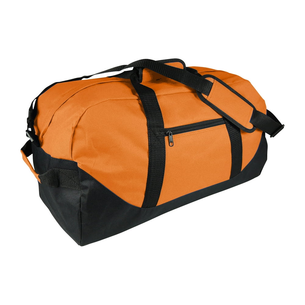 21 Large Duffle Bag with Adjustable Strap in Orange
