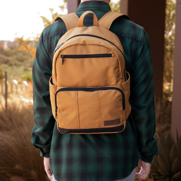 Mochila Wrangler Industry Classic Logo Resistente al Agua Marrón