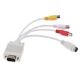 thumbnail image 2 of Adaptador Convertidor Baoblaze SVGA VGA a S-Video 3 RCA AV salida de TV para PC Portátil 4 piezas, 2 of 8