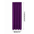 thumbnail image 3 of Short Blackout Curtains - Rod Pocket Room Darkening Window Drapes for Bedroom Kitchen Bathroom Basement Cafe, 1 Panels, 37.8 x 44.9 Inch, 3 of 4