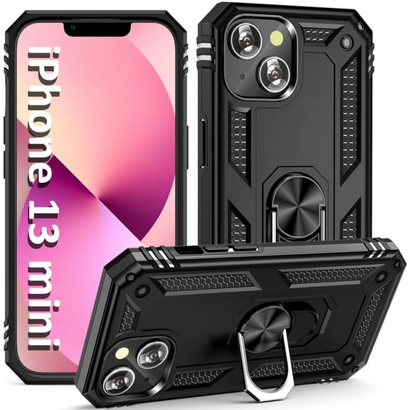 Phone Case for iPhone 13 Case iPhone 13 Phone Case, with Kickstand Ring, Support Magnet Car Mount, Military Grade, Heavy Duty, for iPhone 13 Case Teal