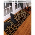 thumbnail image 3 of Fashion Wild Animal Front Door Mat Vintage Brown Leopard Print Welcome Doormat Indoor Outdoor Entrance Floor Mat Non-Slip Washable Runner Rug for Front Porch Decor 24x71 Inch, 3 of 6